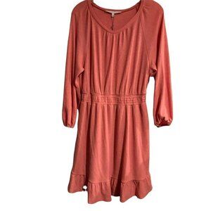 Waffle Knit A-Line Dress Pink Size XL NWT #3008-3